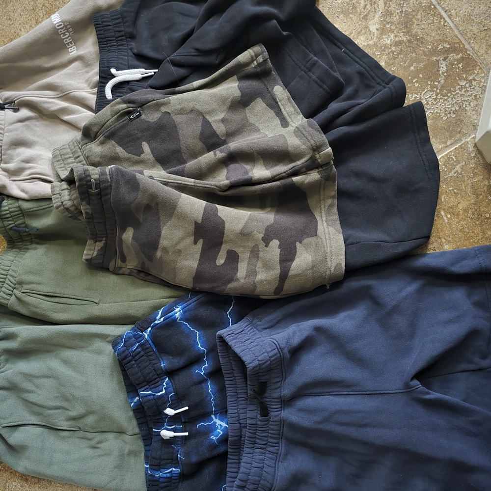 Abercrombie Kids Green and Black Shorts Collection